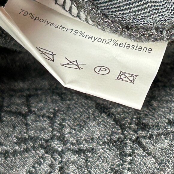 São Paulo Women’s Sweater Dark Gray Ruffle Collar Cardigan Size 10 Casual - Picture 4 of 9